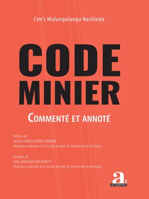 cover image of Code minier